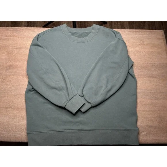 Lululemon Perfectly Oversized Crew Tidewater Teal Size 8 - Picture 3 of 7